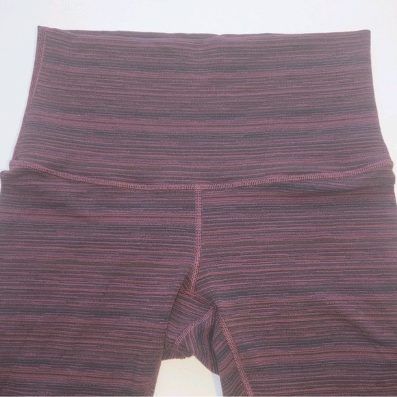 Lululemon High Times Pant 30" Cyber Red Bordeaux Drama Sz 6 Long Ankle Striped - Picture 4 of 9